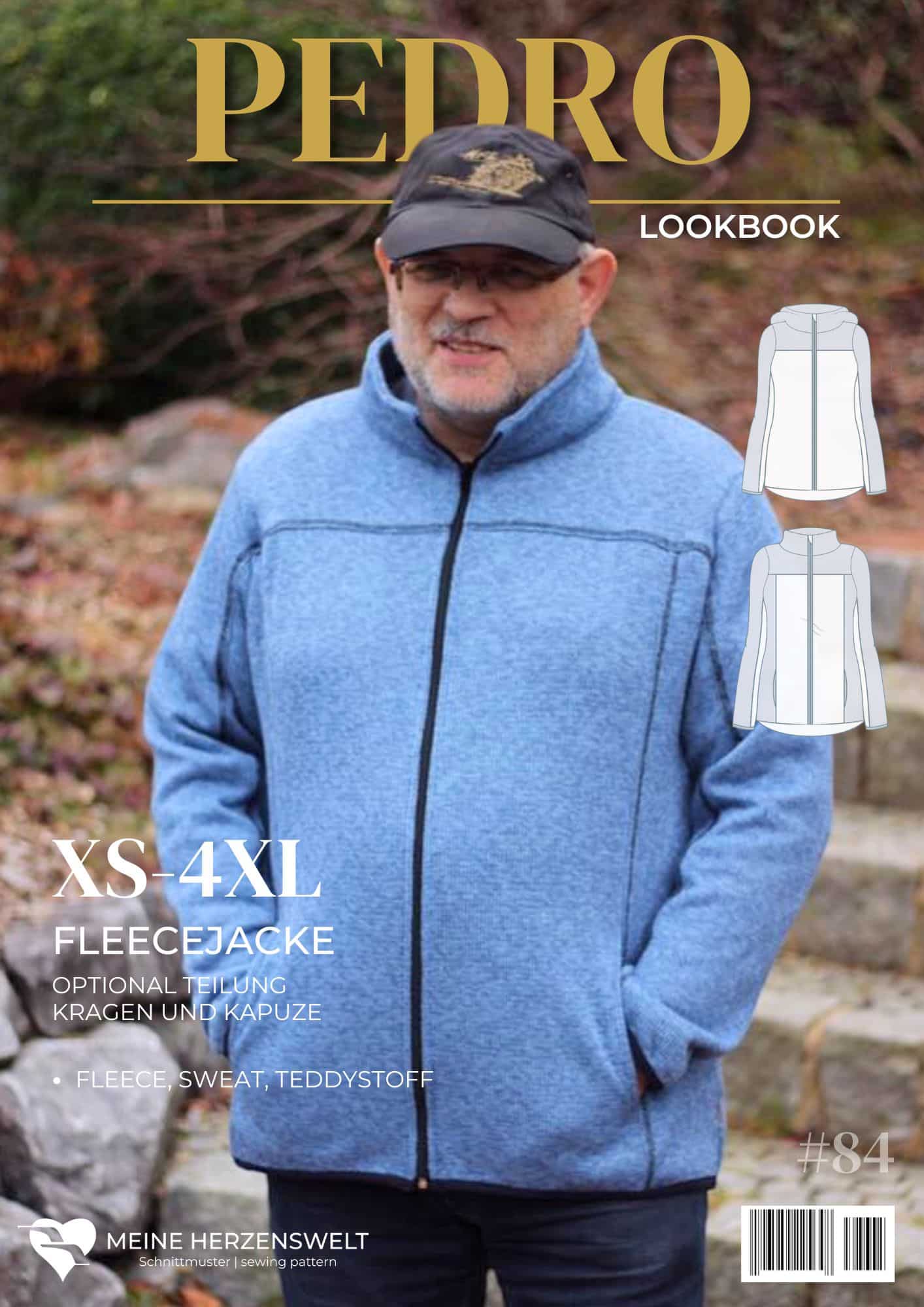 L084 Lookbook Pedro Schnittmuster Fleecejacke Herren Meine Herzenswelt