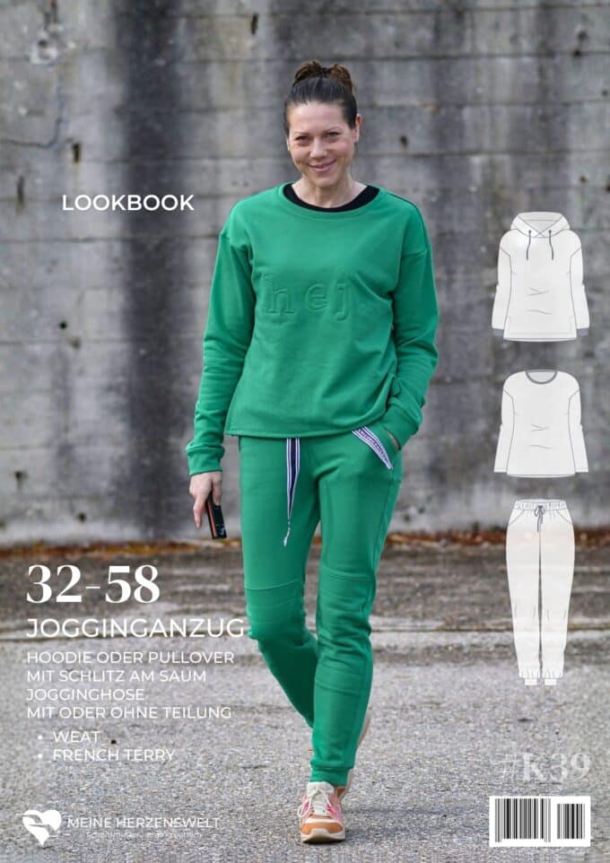 LK039 Lookbook Jogginganzug für Damen Montana und Atlanta Schnittmuster Nähen Meine Herzenswelt