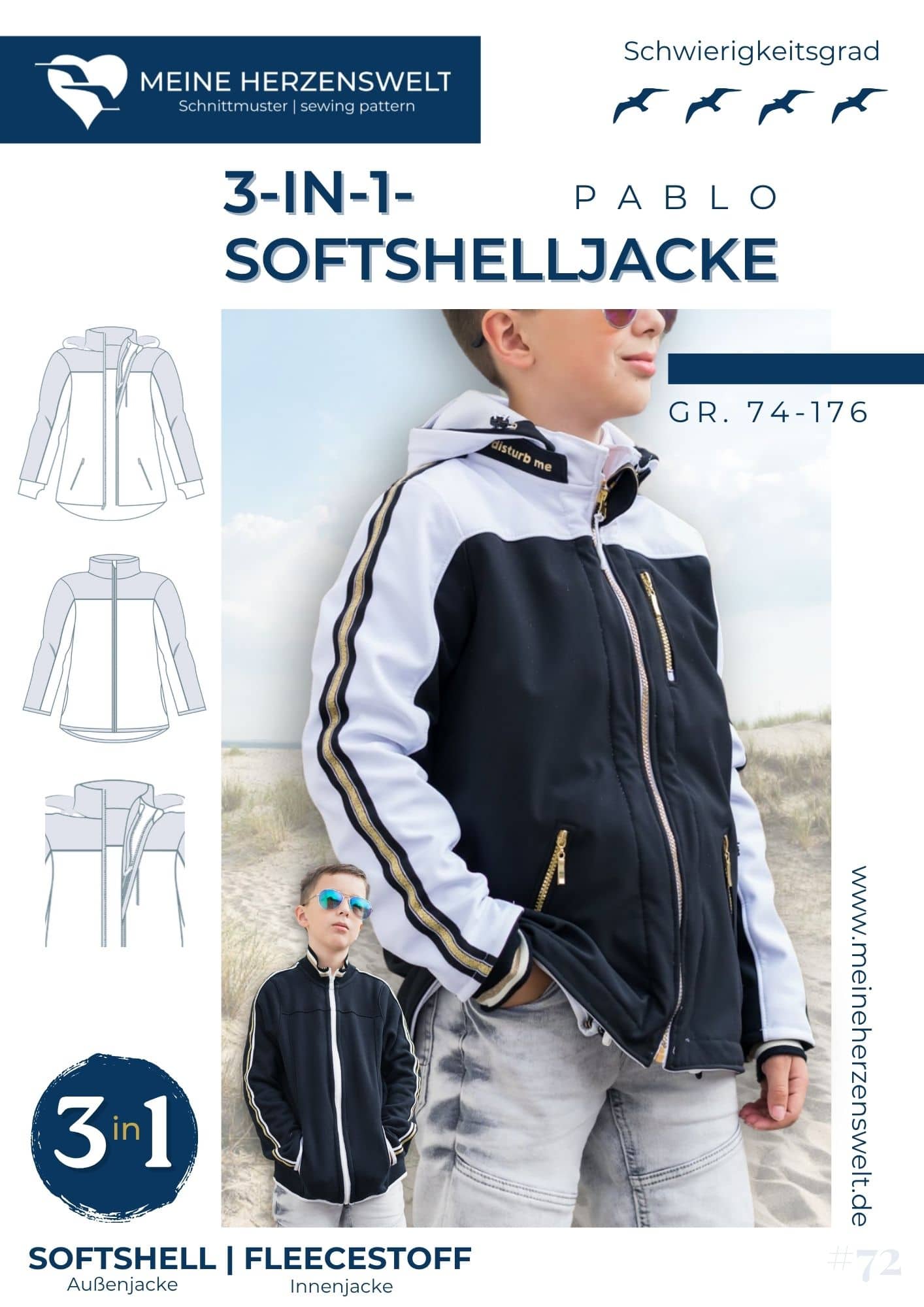 S072 Pablo Jacke Schnittmuster Naehen Meine Herzenswelt
