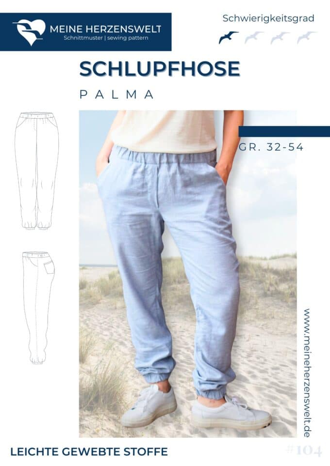 S104 Palma Schlupfhose Schnittmuster Naehen Meine Herzenswelt