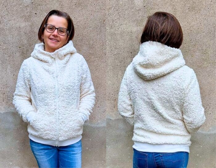 Teddyjacke nähen mit Sweatjacken Schnittmuster Teddyjacke Damen nähen Meine Herzenswelt