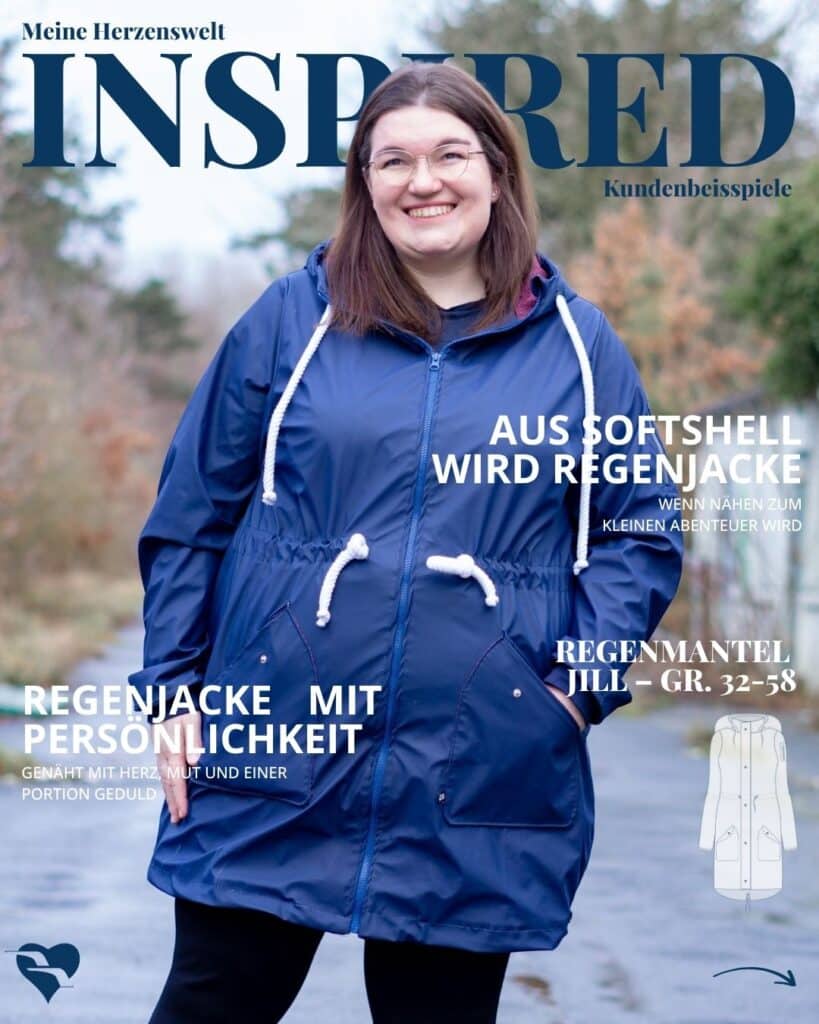 25 45 Carry Regenjackenstoff Curvy Nicole Heidtmann Softshellmantel Regenmantel Nähen Schnittmuster Meine Herzenswelt