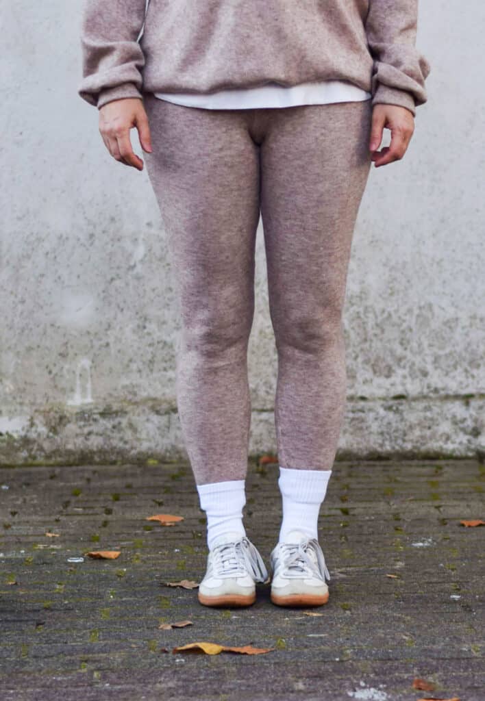 Strickoutfit nähen - Schnittmuster für Strickstoffe - Leggings - Strickleggings für Damen - Meine Herzenswelt