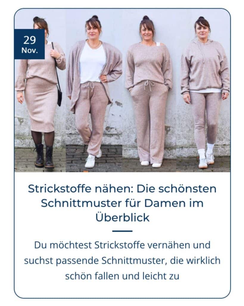 Strickstoffe nähen Die schönsten Schnittmuster für Damen im Überblick
