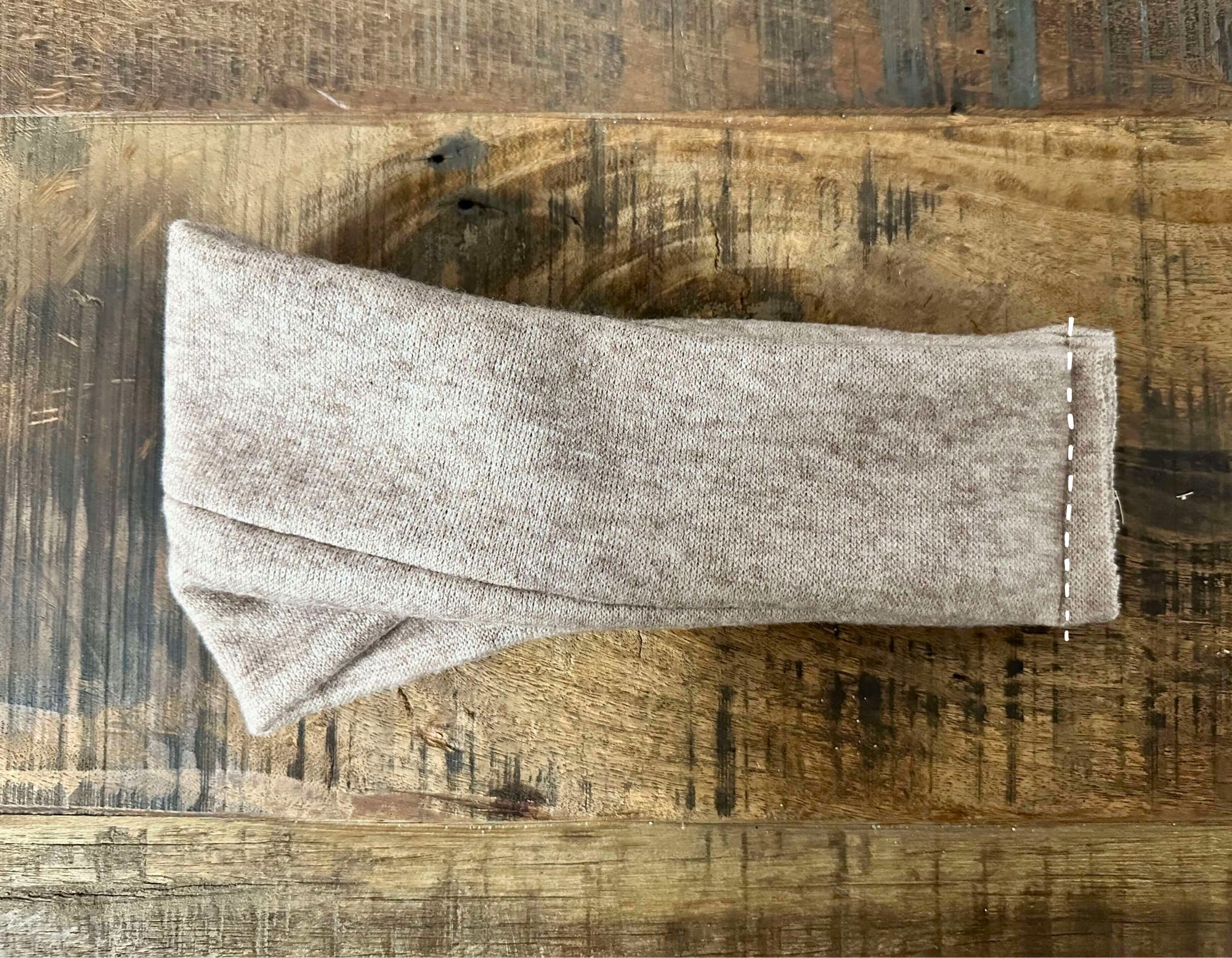 xxl stirnband mit twist naehen anleitung naehen mit strickstoffen stoffrest verwerten meine herzenswelt step (12)