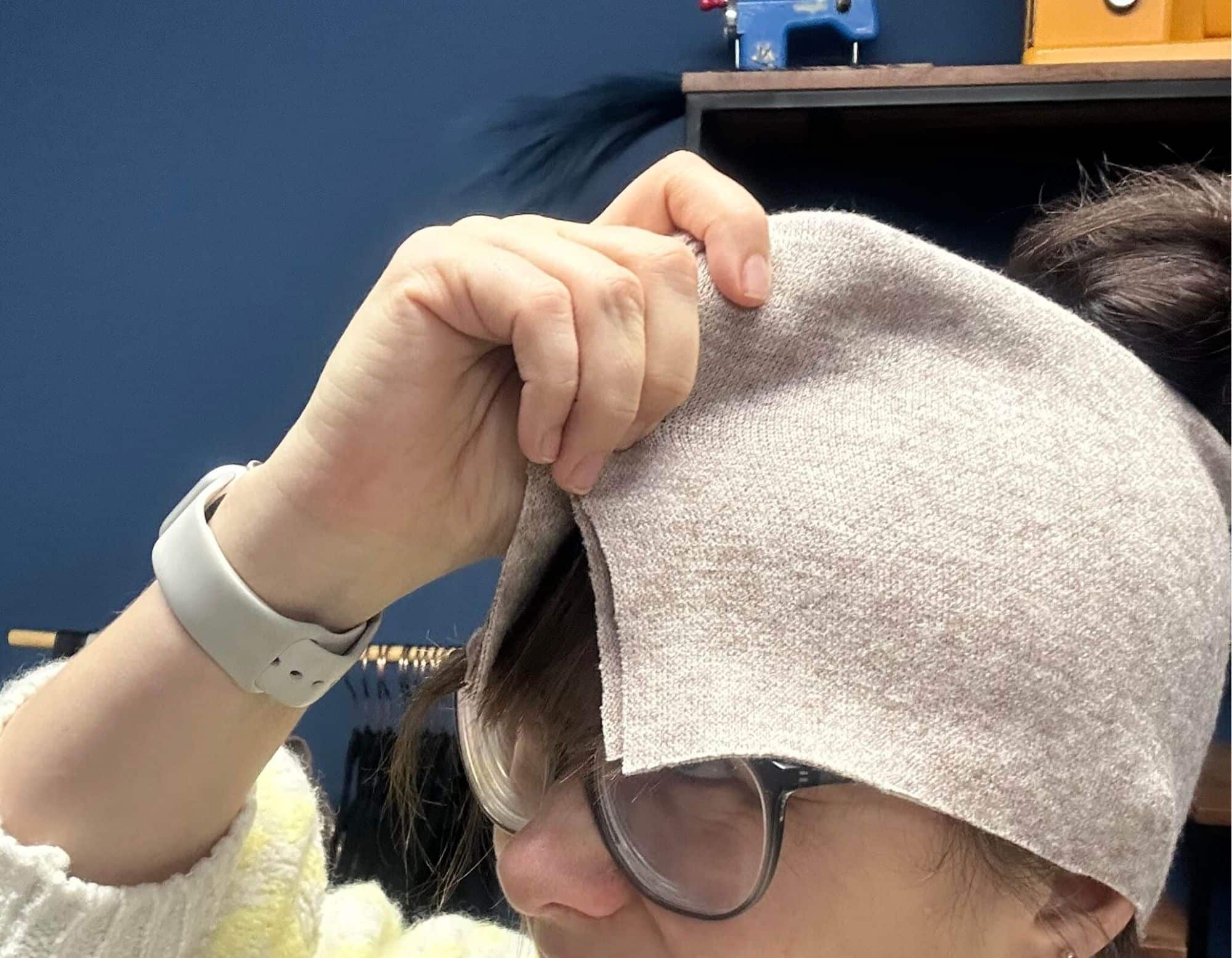 xxl stirnband mit twist naehen anleitung naehen mit strickstoffen stoffrest verwerten meine herzenswelt step (3)