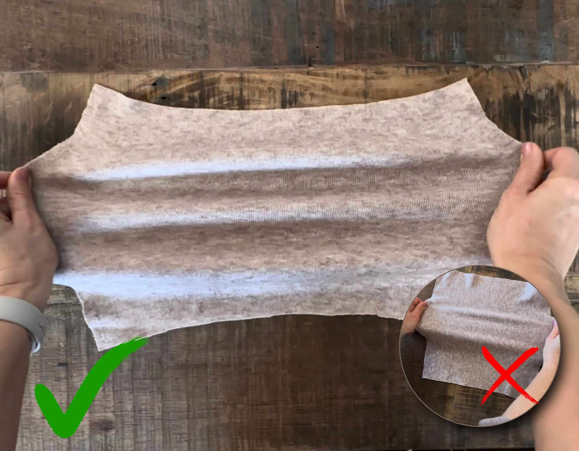 xxl stirnband mit twist naehen anleitung naehen mit strickstoffen stoffrest verwerten meine herzenswelt step