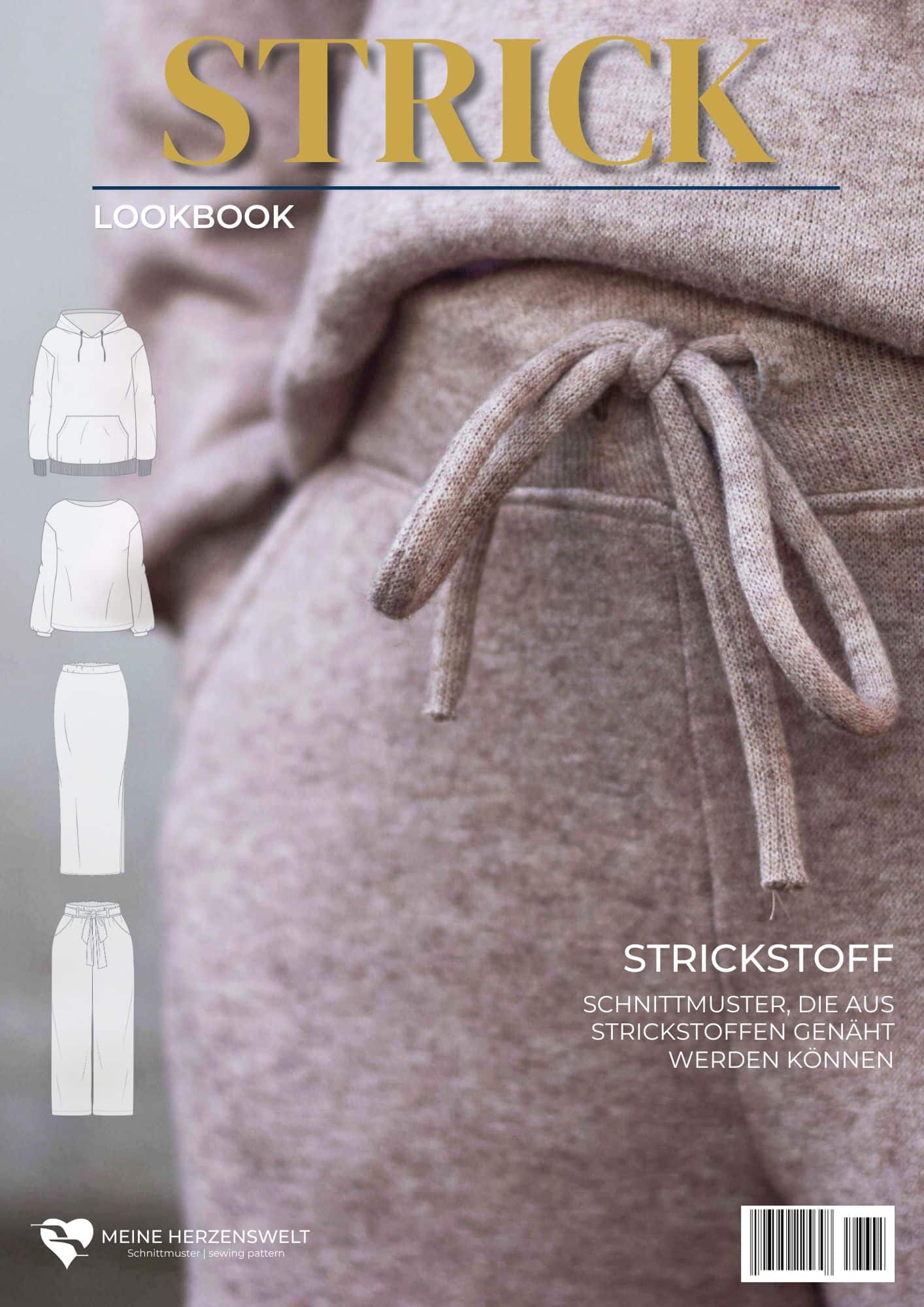 L999 - Schnittmuster aus Strick - mit Strickstoff nähen - Meine Herzenwelt - Schnittmuster für Strickstoff