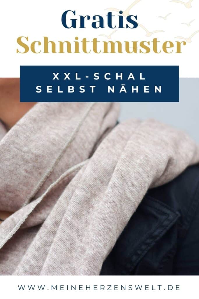 Last-Minute-Geschenk-Idee - XXL Schal - selbst nähen - Schnittmuster - Meine Herzenswelt (2)